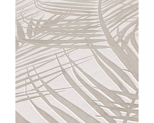 Nahaufnahme einer strukturierten Tapete mit Palmenblattmuster