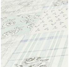 Papier peint intissé 39066-4 Maison Charme Retro Patchwork bleu clair