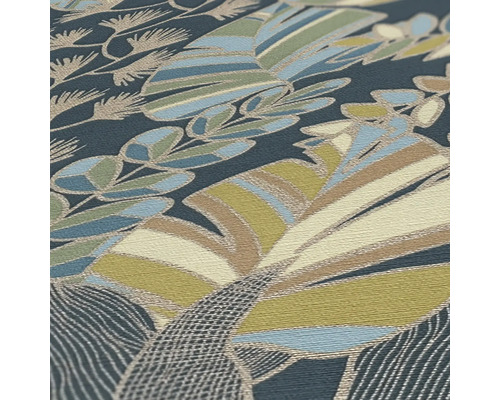 Nahaufnahme einer Tapete mit floralem Muster