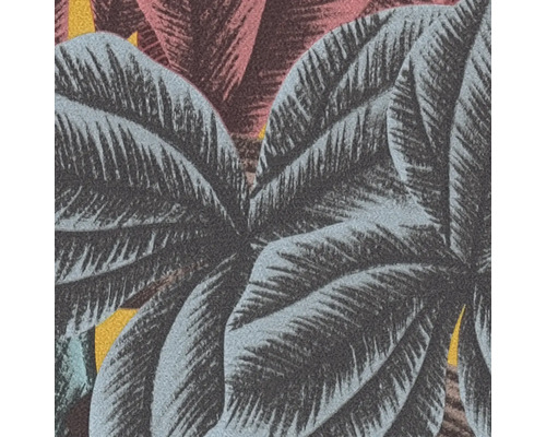 Gros plan d''un papier peint avec un motif de plantes