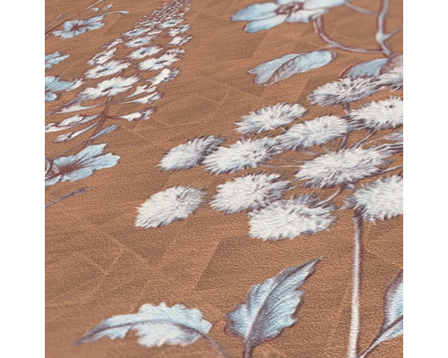 Gros plan d''un papier peint à motif floral