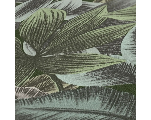 Nahaufnahme einer Tapete mit Pflanzenmotiven