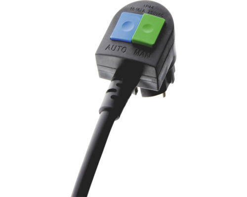 Netzstecker mit zwei Schaltern für Automatik- und manuellen Betrieb