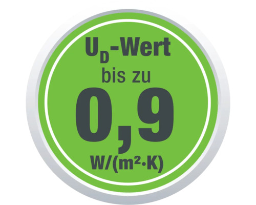 Valeur Ud jusqu''à 0,9 W/(m²·K)