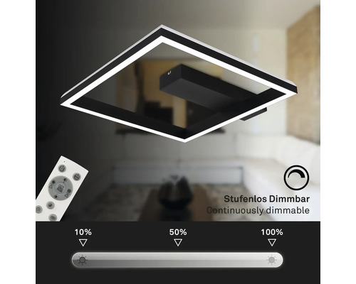 Quadratische LED Deckenleuchte mit Dimmfunktion und Fernbedienung