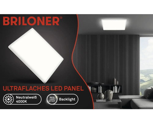 Briloner LED Panel mit neutralweißem Licht in einem Wohnraum