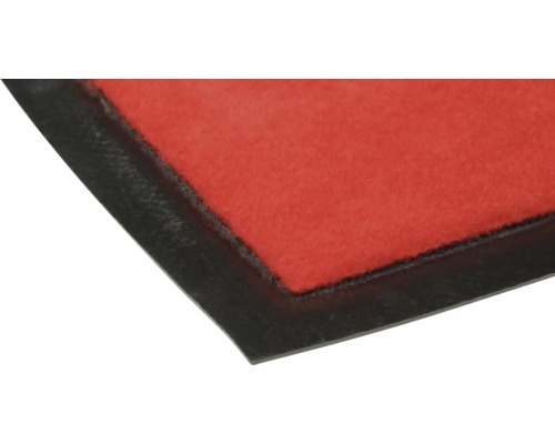 Tapis de sol avec surface textile et bordure en caoutchouc