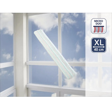 Lave-vitre avec housse microfibre et taille XL nettoyant une fenêtre