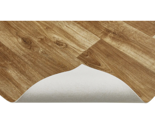 Revêtement de sol aspect bois avec sous-couche en feutre