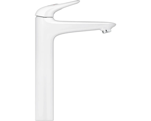 Hoher, weisser Waschtischmischer