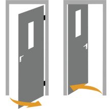 Porte intérieure Pertura Yori CPL Design blanc (semblable à RAL 9003) 86,0x198,5 cm tirant droit-thumb-2