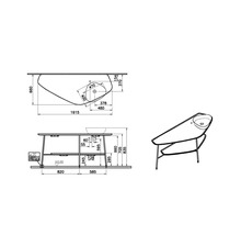 Konsole VitrA Plural BxHxT 1615 x 705 x 660 mm Eiche für Becken rechts
