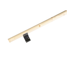 Holzstiel mit Metallhalterung