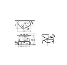 Keramik-Konsole VitrA Plural BxHxT 1032 x 730 x 612 mm Konsolplatte Keramik weiß glanz / Eiche für Becken rechts