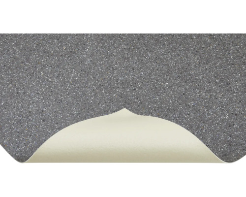 Grauer Vinylboden mit aufgerollter Ecke