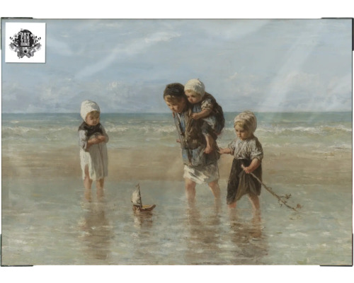 Peinture d''enfants sur la plage