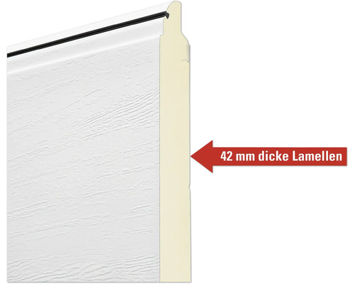 Sektionaltor Lamelle mit 42 Millimeter Dicke