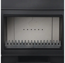 Intérieur d''un poêle avec revêtement de foyer et grille