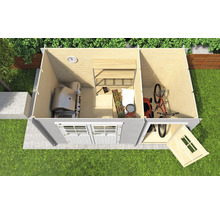 Gartenhaus weka 254 Gr. 1 inkl. Fußboden 390 x 246 cm hellgrau