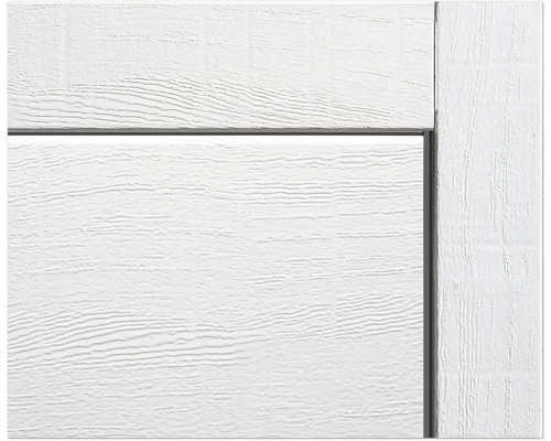 Vue détaillée d''une porte blanche avec structure en bois