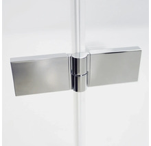 Douche ronde avec porte pivotante Breuer Panorama R550 80x80 cm verre transparent couleur de profilé chrome-thumb-1