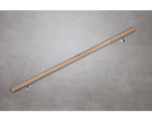 Main courante en bois avec support pour montage mural