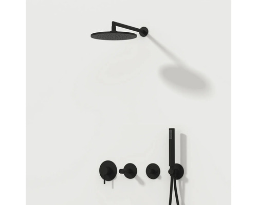 Aufputz Duschsystem mit Kopfbrause und Handbrause