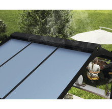 Terrassenüberdachung mit Grillplatz im Garten