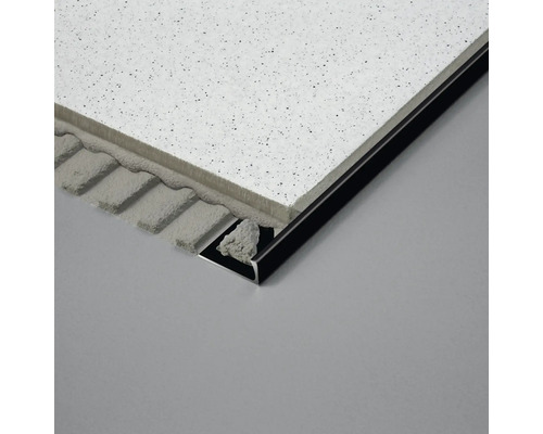 Fliesenabschluss Profil an einer Fliesenkante