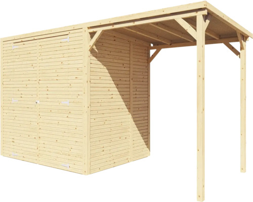 Holzgerätehaus mit Vordach