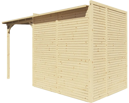 Holzfertiggarage mit horizontaler Verkleidung