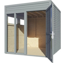 Gartenhaus Bertilo Cubo 2 Office inkl. Fußboden 226 x 240 cm hellgrau