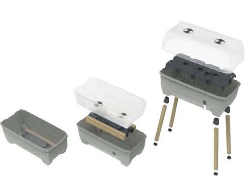 Hochbeet mit Pflanzhaube und Montageanleitung