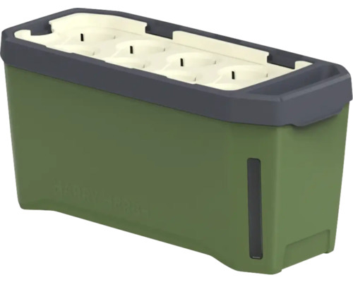 Grüner Pflanzkasten mit integriertem Bewässerungssystem