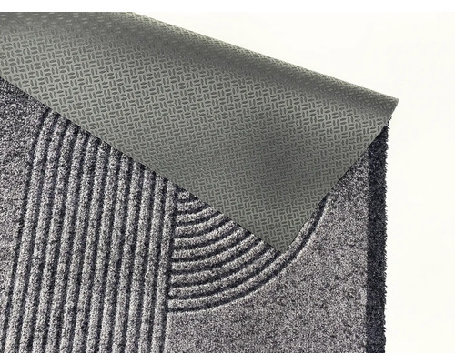 Graue Fußmatte mit rutschfester Rückseite