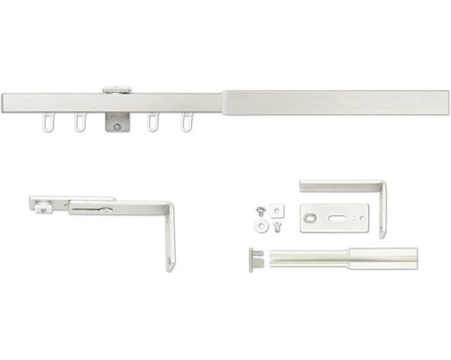 Gardinenschiene mit Zubehör für die Gardinenbefestigung