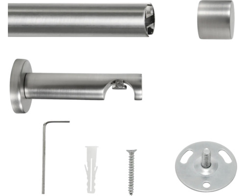 Gardinenstangenset mit Stange, Halterungen und Befestigungsmaterial