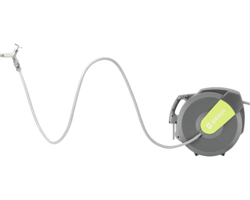 Boîtier de tuyau Geka avec tuyau d’arrosage et lance