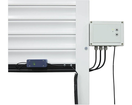 Aussenjalousie mit Steuerungssystem und Sensor