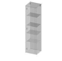 Armoire haute suspendue avec 1 porte Devo Cristal 2.0 gauche lxhxp 40x160x35 cm tyrolean blue/metal blue glass