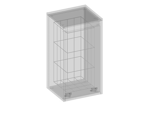 Armoire avec panier métallique coulissant pour plus de rangement