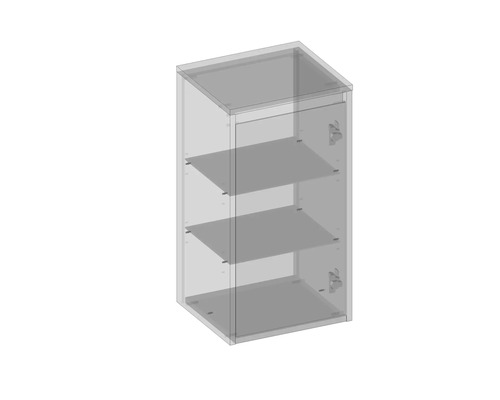 Meuble haut avec porte et trois étagères