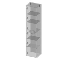 Hängehochschrank mit 2 Türen Devo Gloria 2.0 links BxHxT 40x172x33 cm stone grey supermatt glatt