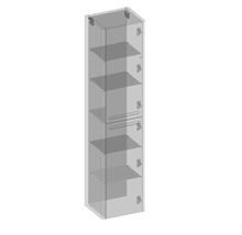 Armoire haute avec étagères et porte
