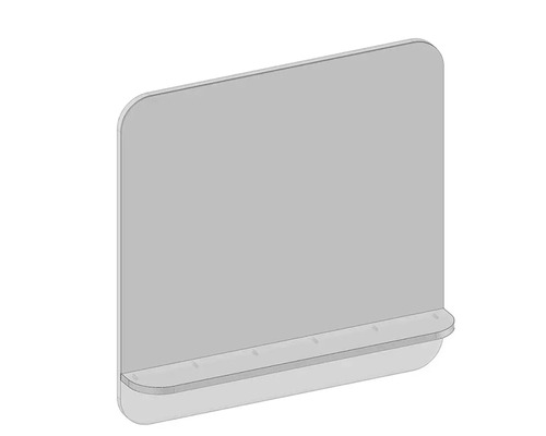 Miroir rectangulaire avec étagère
