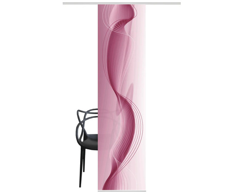 Panneau coulissant avec motif de lignes abstraites et chaise