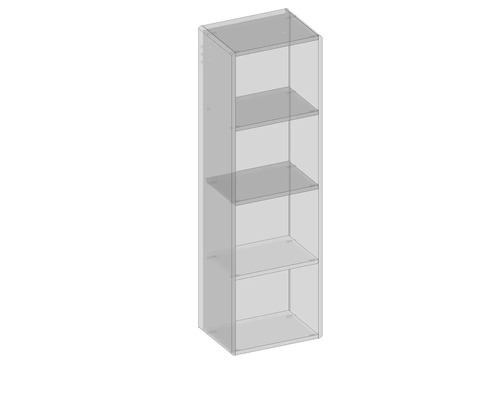 Armoire haute étroite avec quatre compartiments de rangement