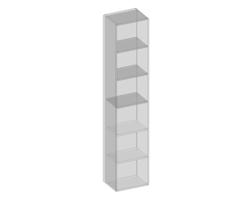 Armoire haute avec cinq étagères