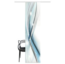 Porte coulissante avec motif abstrait et chaise