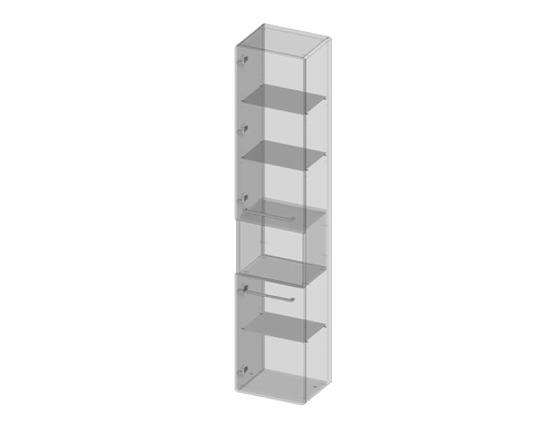 Armoire haute avec étagères et porte-serviettes